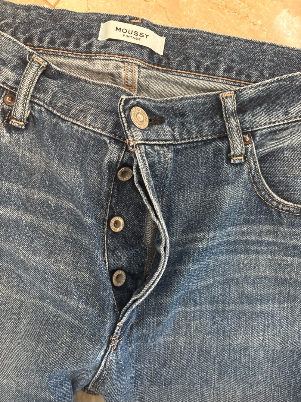 MOUSSY Vintage High Rise Button Fly Straight Jeans Size 31 - Picture 3 of 8